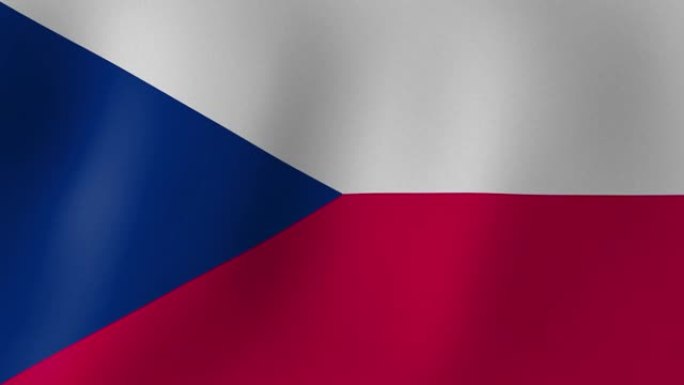 捷克国旗挥舞，特写背景。动画