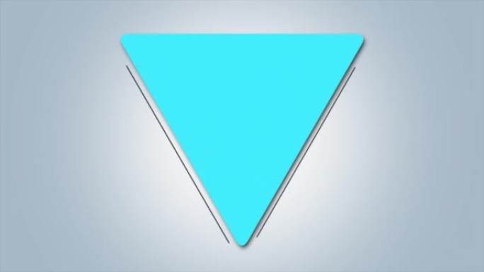 蓝色大三角形和黑色线条