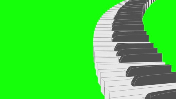钢琴楼梯曲线环单调模式D