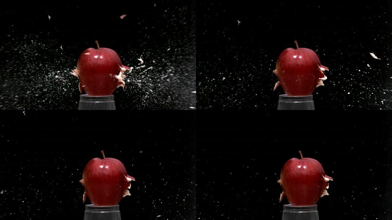 通过苹果的慢动作子弹