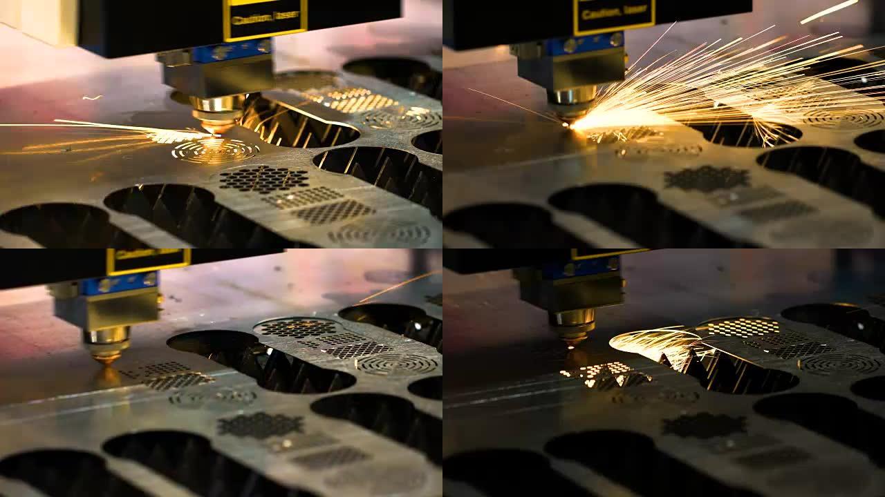 金属数控激光切割，现代工业技术。