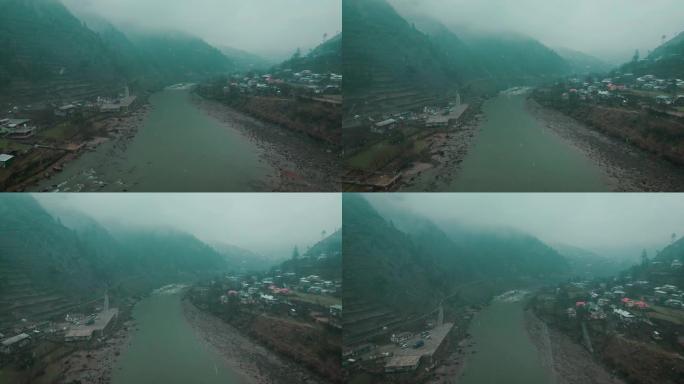 雨中烟雾山的电影色彩分级镜头
