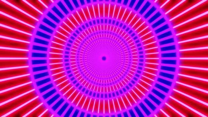 运动图形隧道紫光循环动画