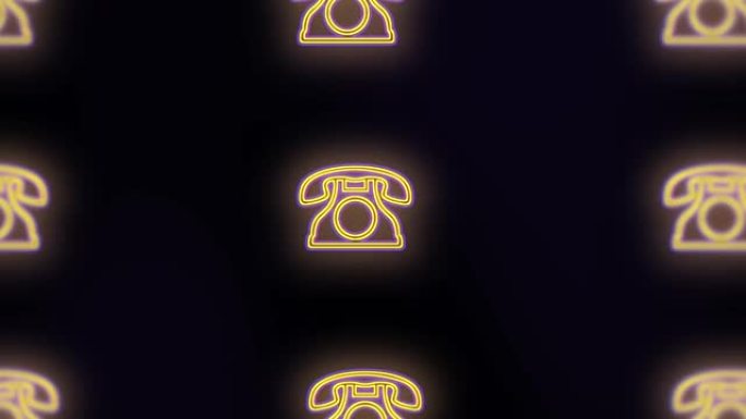俱乐部风格的带发光二极管灯的黄色复古电话图案