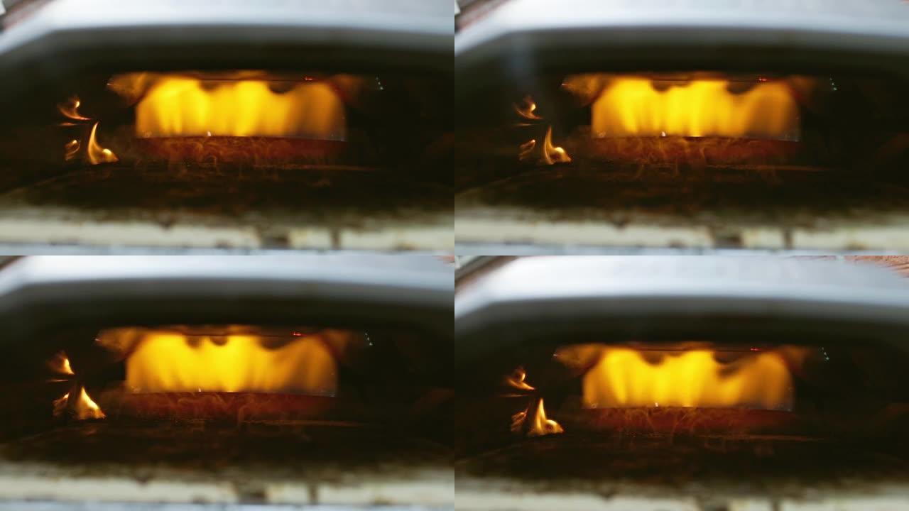 燃气披萨烤箱预热