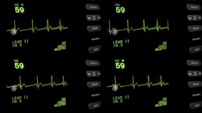 心电波形绿色调频心跳