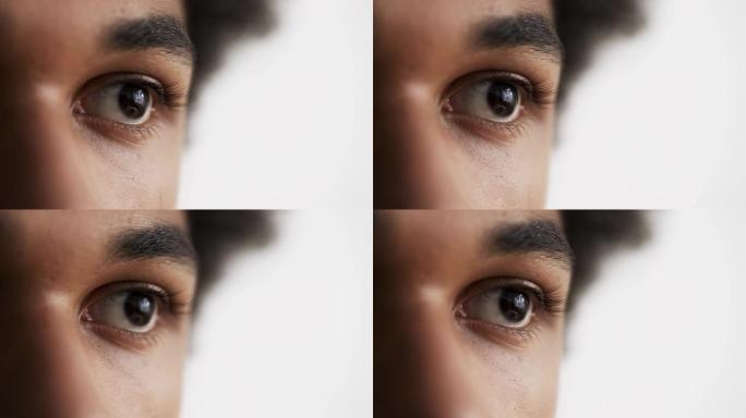 非裔美国人眼睛特写，人类，DNA研究，遗传