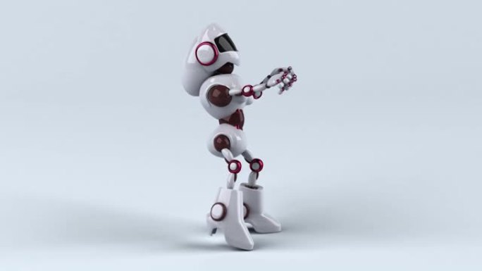 有趣的3D卡通机器人跳舞
