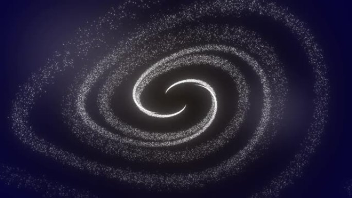 中间动画中的两个粒子绕行合并