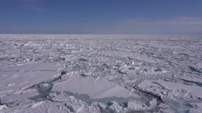 日本北海道网走港的浮冰