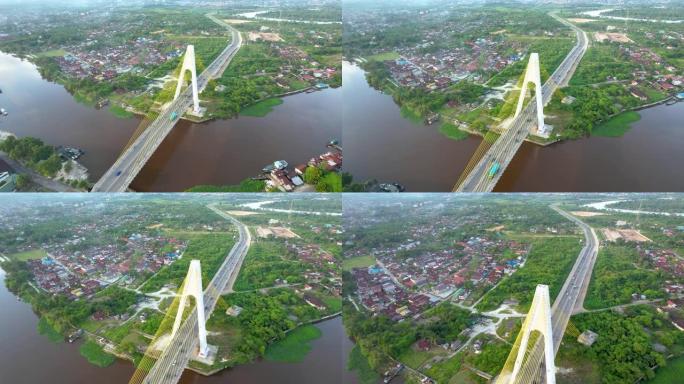 西亚克桥四号鸟瞰图 (Abdul Jalil Alamuddin Syah Bridge
