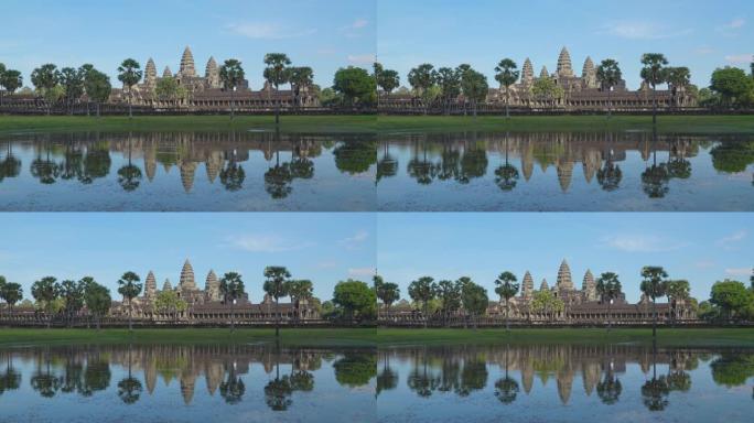 古遗址吴哥窟寺-柬埔寨著名地标。柬埔寨暹粒。
