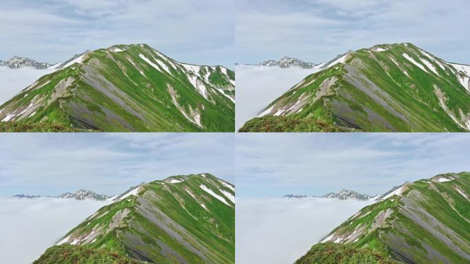 日本阿尔卑斯山korenge和云海