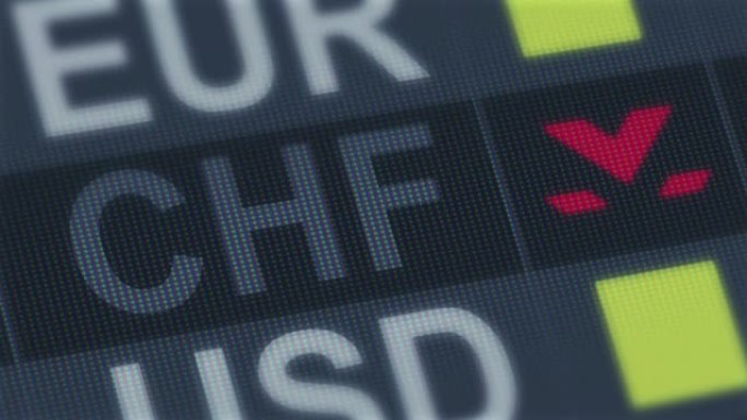 瑞士法郎下跌。世界交易所市场违约。全球金融危机