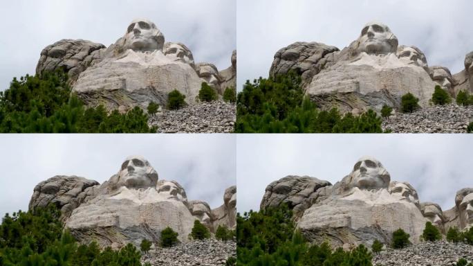 南达科他州阴天的Mout Rushmore