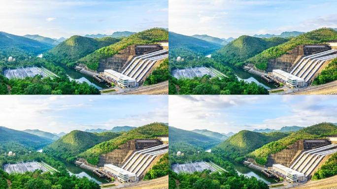 泰国北碧府Srinagarind大坝的时间流逝