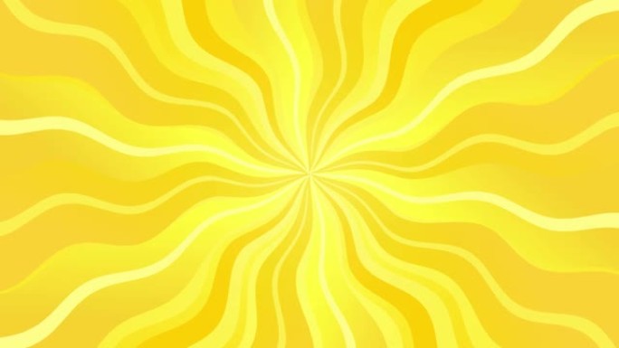 复古平波黄色旭日阳光循环背景