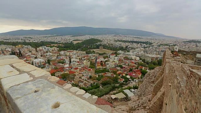 从雅典卫城看雅典，美丽的希腊城市景观