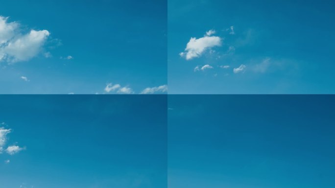 4K超长蓝天白云风起云涌延时摄影