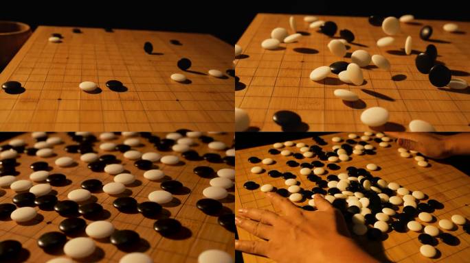 4K超清围棋下围棋棋盘博弈