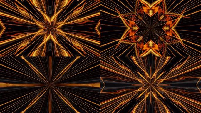 几何抽象火焰闪光箭头vj循环隧道动画