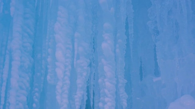 冬季冰层纹理的倾斜拍摄