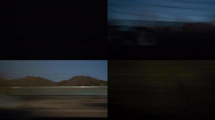 从新干线，子弹头列车到日本河口湖的抽象延时视图