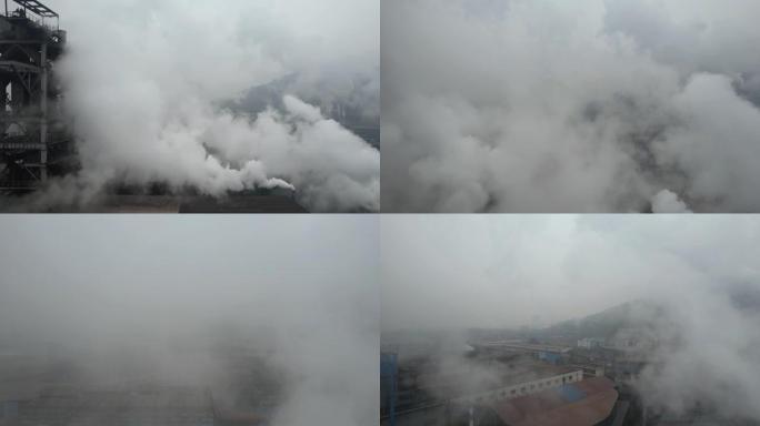 鉴于工厂制造空气污染，空中放大