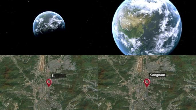 从太空到地球，韩国