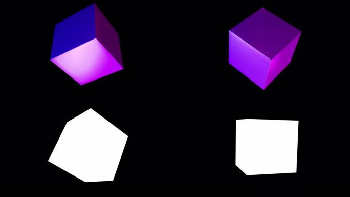 立方体抽象现代背景4k循环