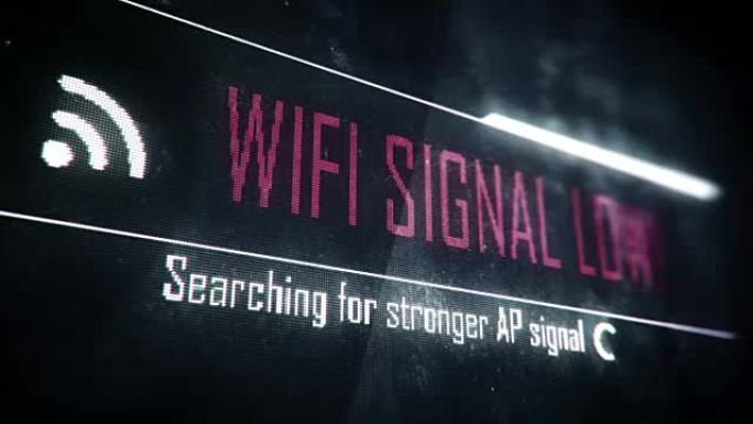 Wi-fi信号低，搜索更强的信号屏幕文本，系统通知