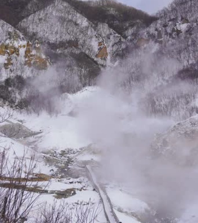 日本北海道登别的地狱谷