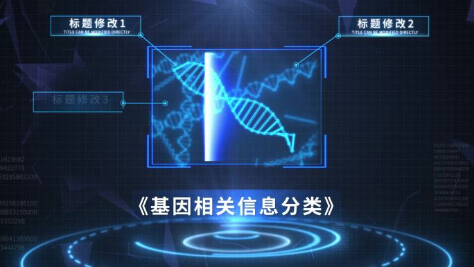 科技感HUD基因信息分类AE模板