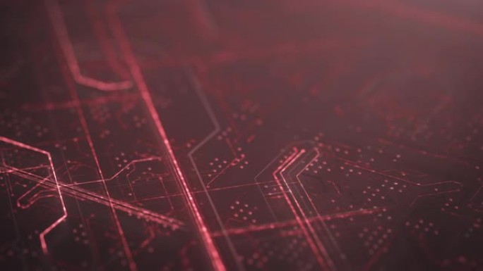 电路板图案-抽象技术背景-特写，可循环，深红色版本-计算机，电子工业，数据处理