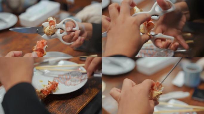 吃塔拉巴帝王蟹和海鲜菜单