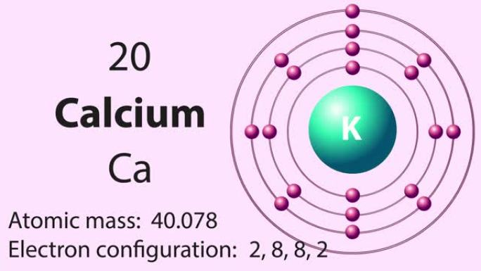 元素周期表的钙 (Ca) 符号化学元素
