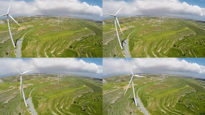 巨型风力涡轮机转向，为城市提供替代风能