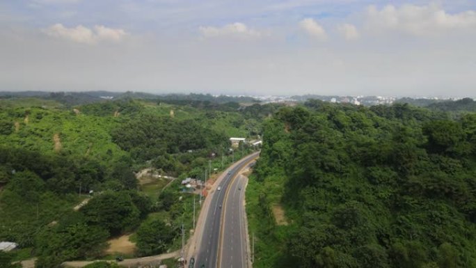 孟加拉国吉大港Bayezid Link路的无人机视图