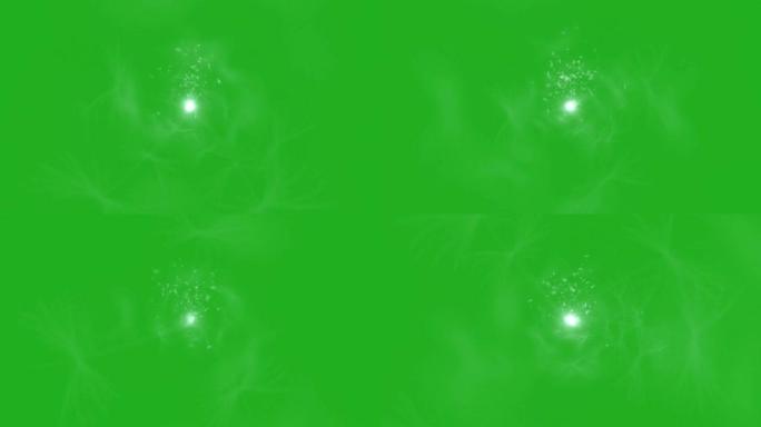 雾从仙女洞绿色屏幕运动图形