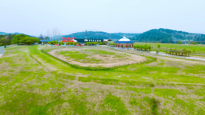 武汉木兰草原风景区航拍4K