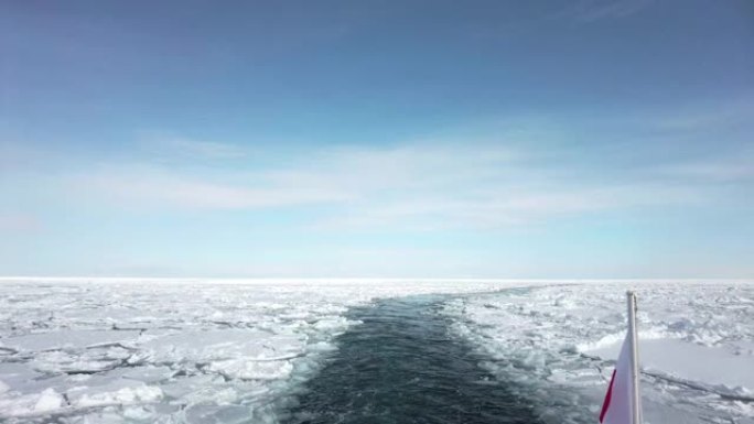 日本北海道网走港的浮冰