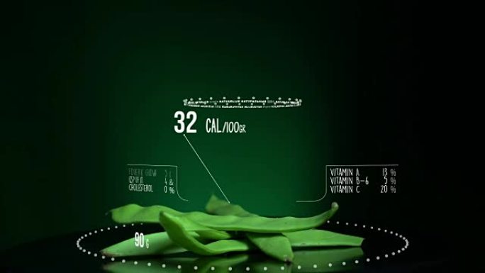 绿豆与维生素，微量元素矿物质的信息图。能量、卡路里和成分