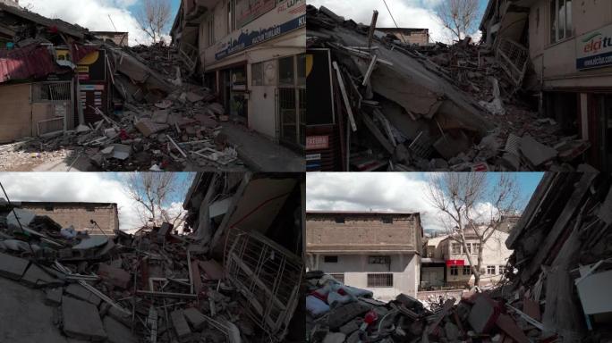 无人机视频叙利亚和土耳其地震
