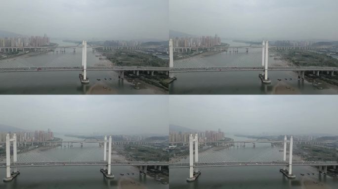 福州魁浦大桥平行左移航拍高清