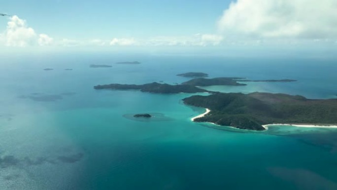 澳大利亚美丽的圣灵群岛鸟瞰图