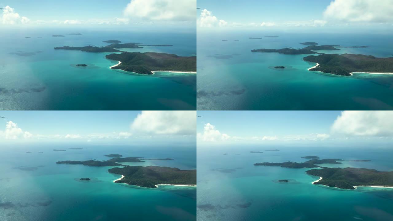 澳大利亚美丽的圣灵群岛鸟瞰图