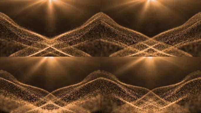 4k抽象魔术闪闪发光的颗粒，具有光效和灰尘颗粒。美丽放松背景上的自然漂浮有机颗粒。散景闪闪发光的粒子
