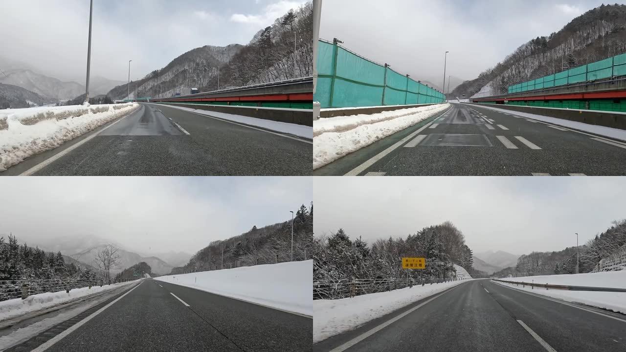 金越高速公路冬季雪域景观