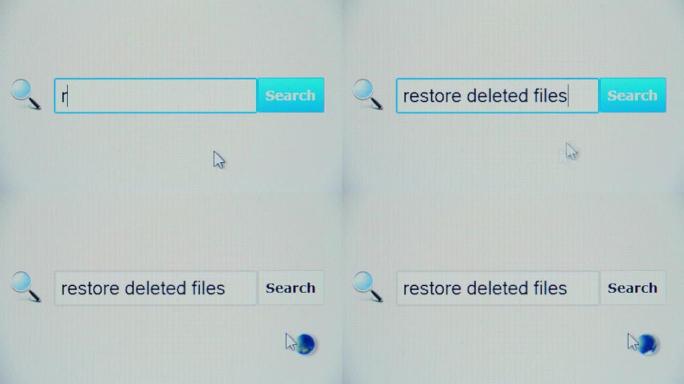 恢复已删除文件-浏览器搜索查询，互联网网页