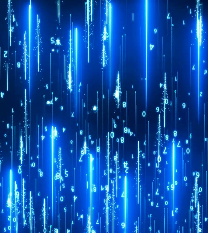 大气科技感蓝色氛围粒子光线数据背景屏幕